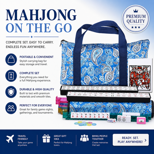 Everything You Need American Mahjong Set — Racks, Dice & Storage Bag Included
