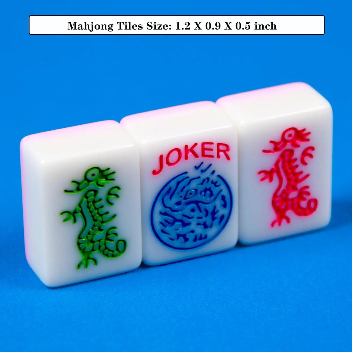 Pink American Mahjong Set 166 Mahjong Tiles 1.2-Inch Table Board Game Set for Adults & Beginners